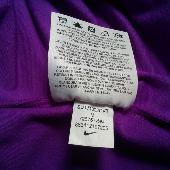 *SOLD* Nike Dri-fit Purple V-Neck Athletic Top Cap - Picture 6 of 8